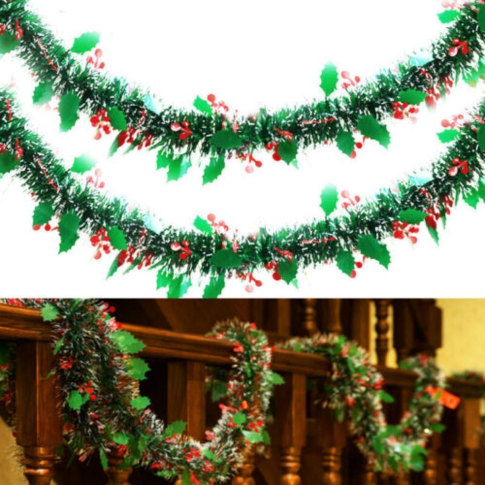 2PCS Reusable 2M Christmas Gar - Tinsel Garland Decoration 评论和价格