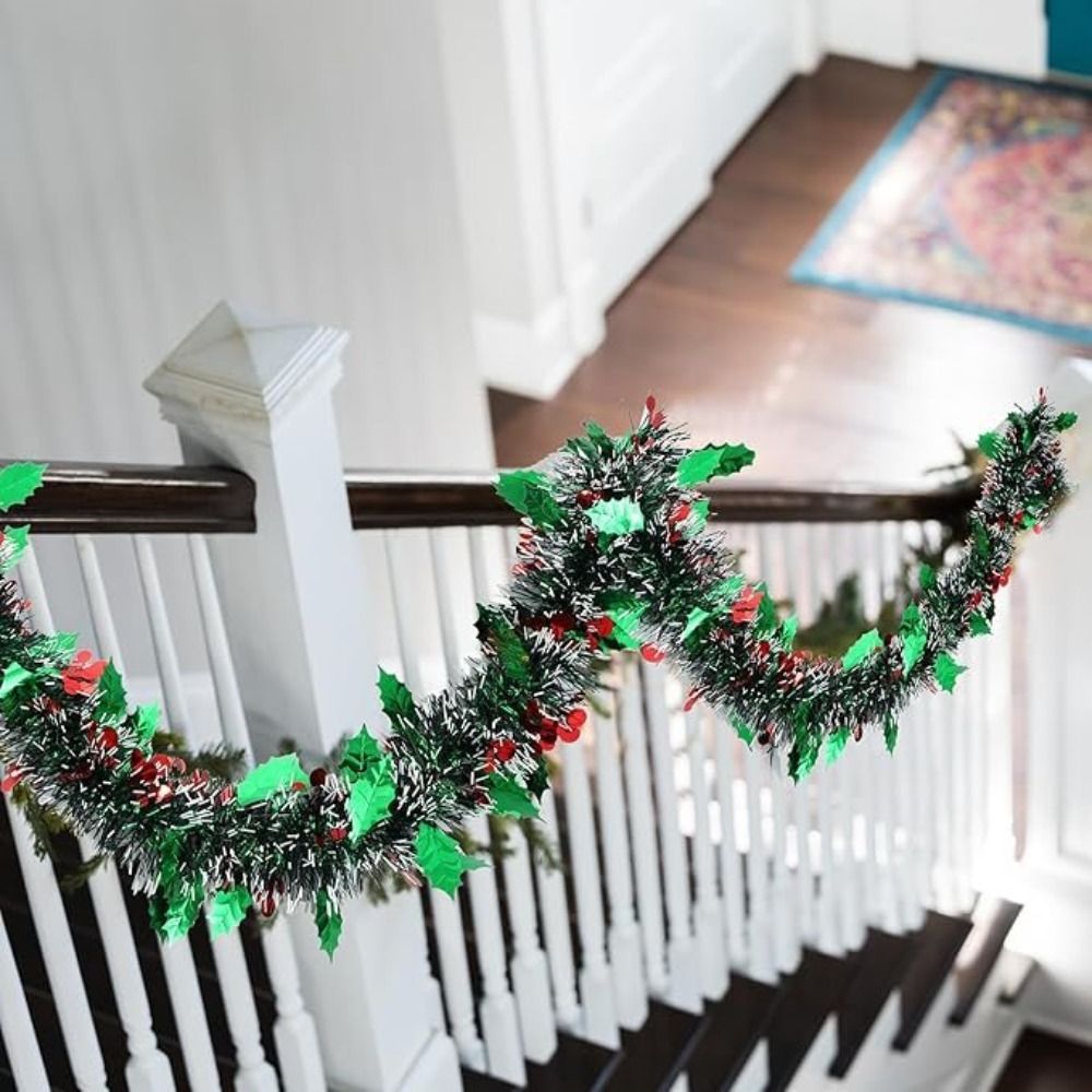 2PCS Reusable 2M Christmas Gar - Tinsel Garland Decoration 评论和价格