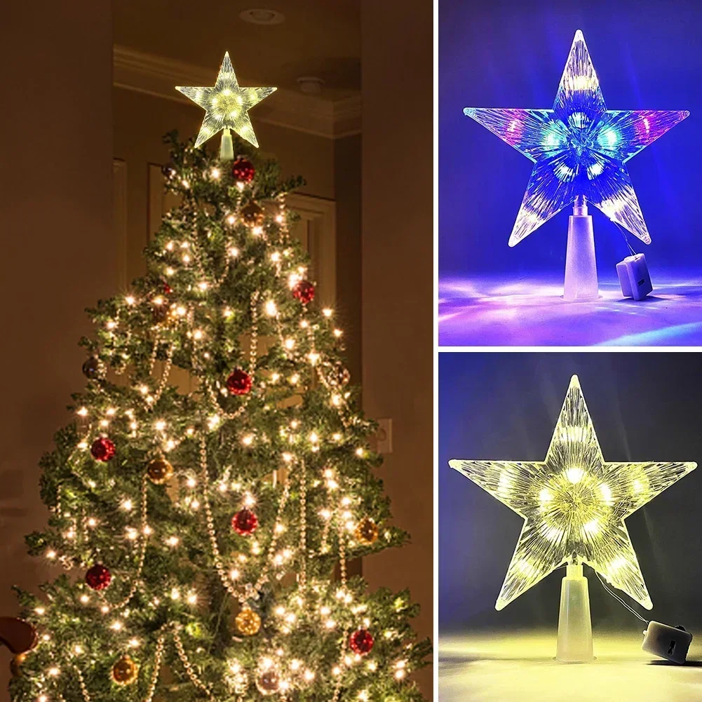 15CM LED Christmas Tree Orname - Star Tree Topper 评论和价格
