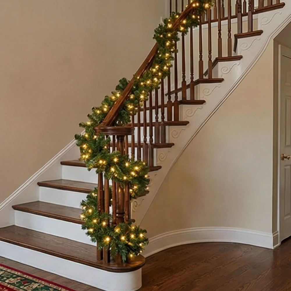 2.7M Artificial Green Christma - Christmas Wreath Fake 评论和价格
