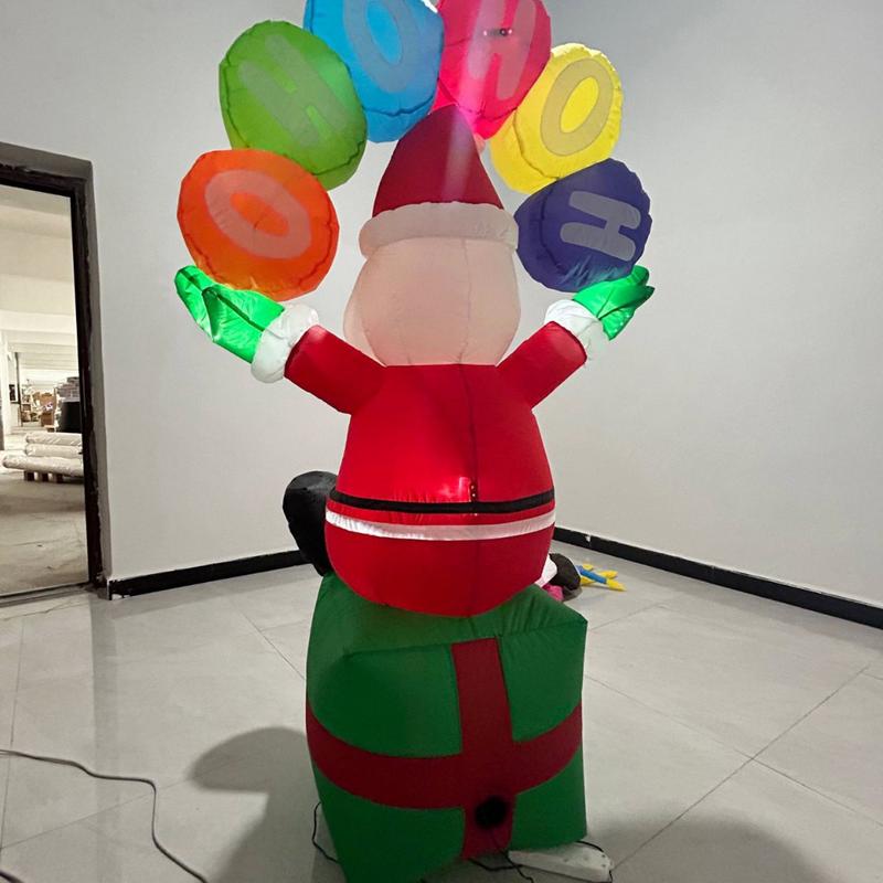 Blow Up Santa Inflatable Decor - Christmas Lights Outdoor 评论和价格