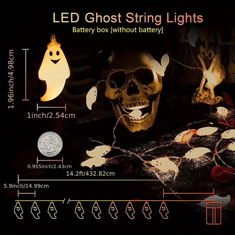 Battery Ghost LED String Light - Led Fairy String Lights 评论和价格