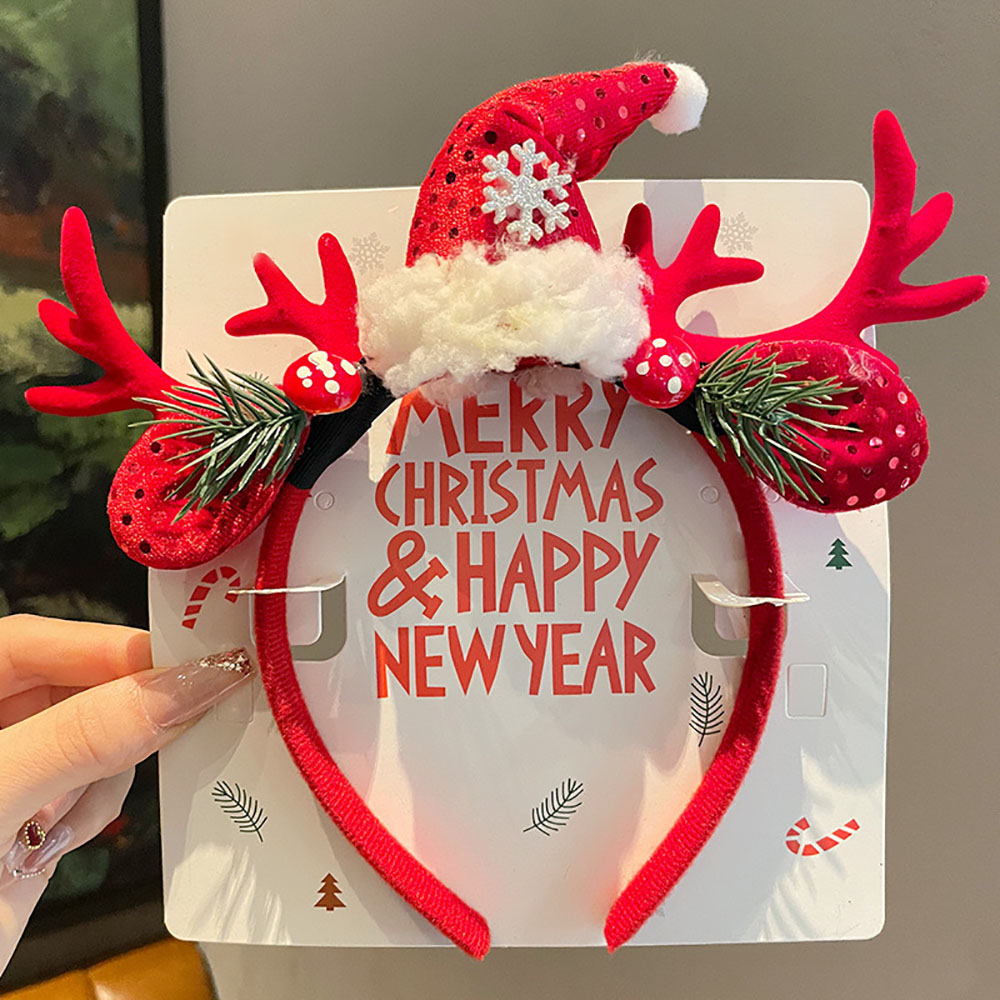 Cute Hair Accessories Environm - Reindeer Antlers Headband 评论和价格