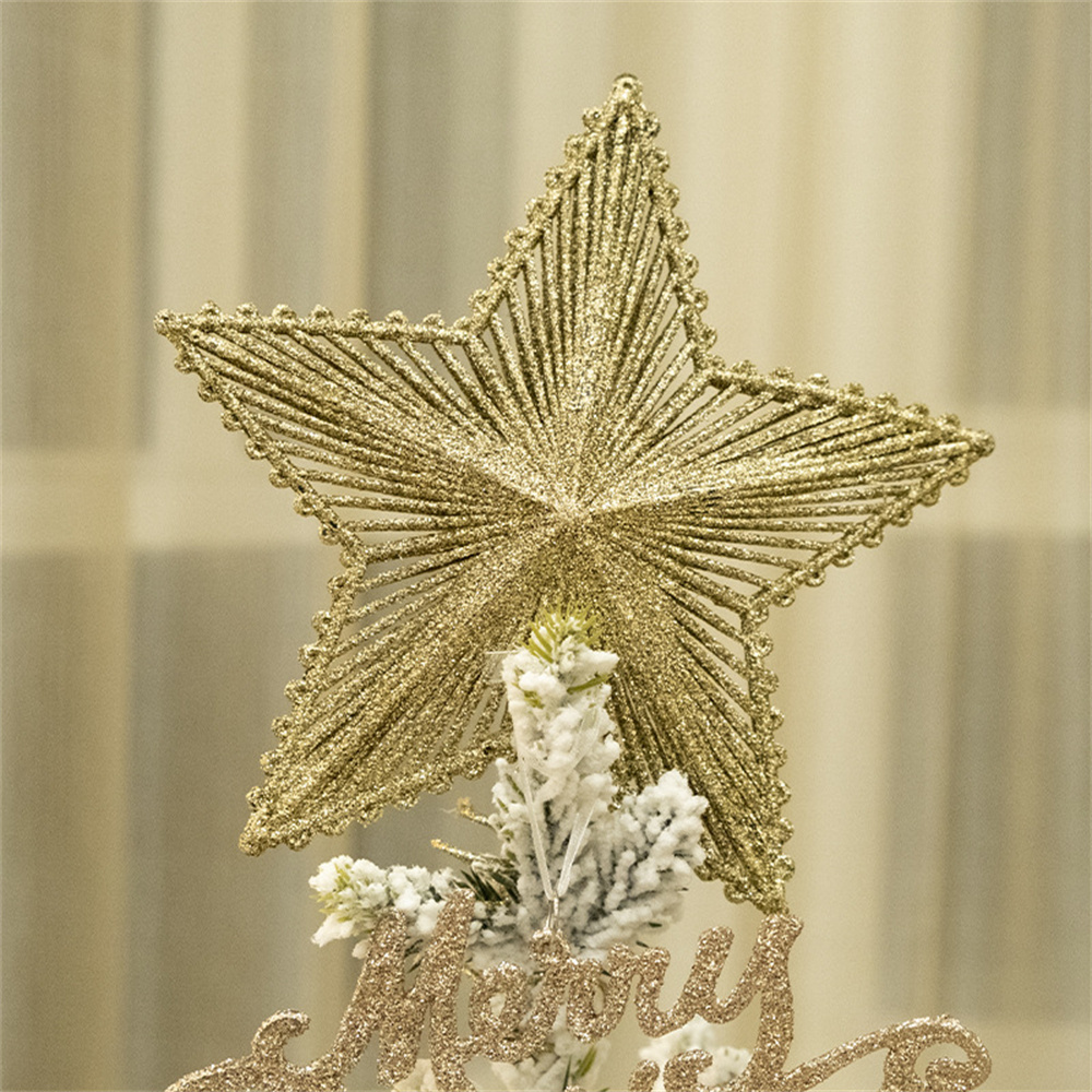 Gold Glitter Christmas Tree To - Star Tree Topper 评论和价格