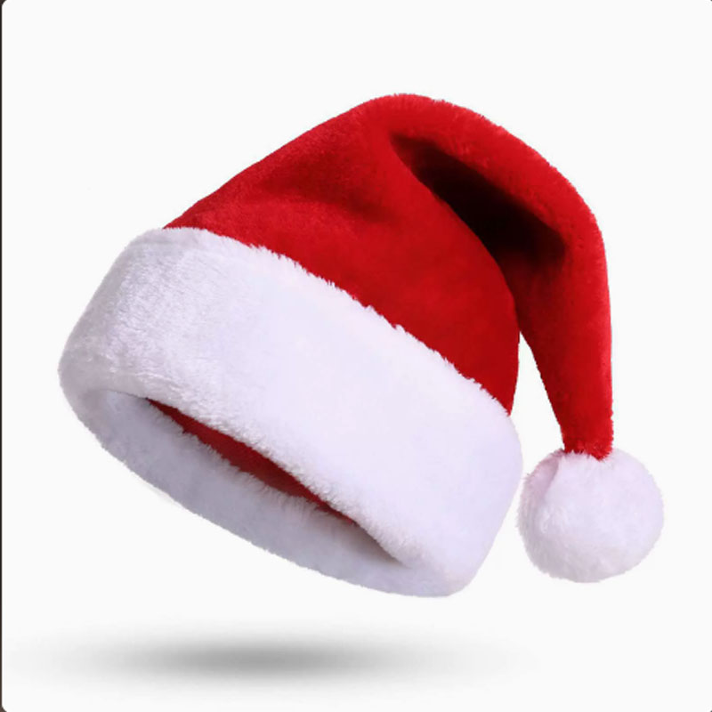 Christmas Santa Hat Xmas Long  - Santa Hat Plush 评论和价格