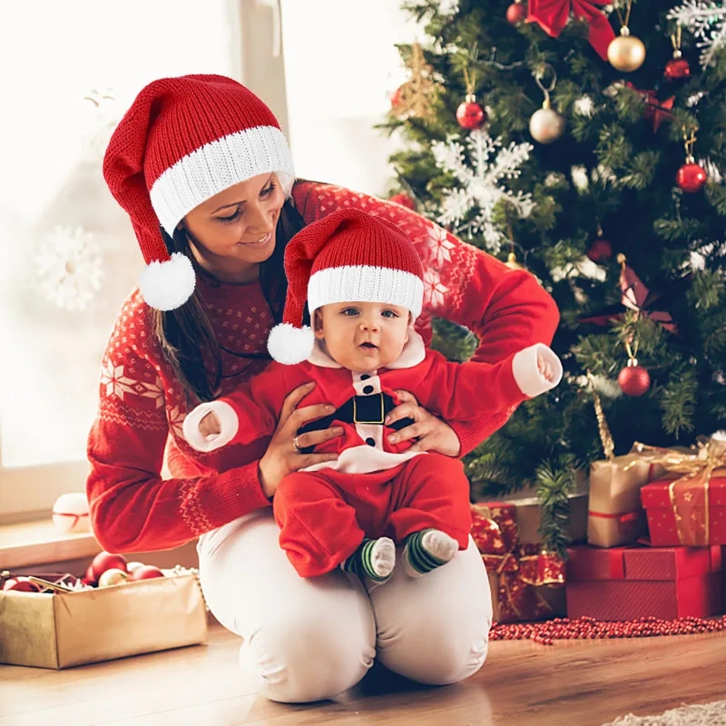 1PC Red Christmas Hat For Kids - Santa Hat Plush 评论和价格