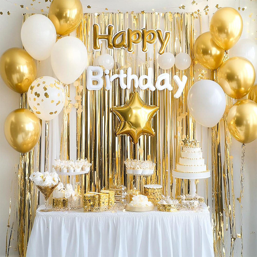2Pack Gold Metallic Foil Tinse - Tinsel Garland Decoration 评论和价格