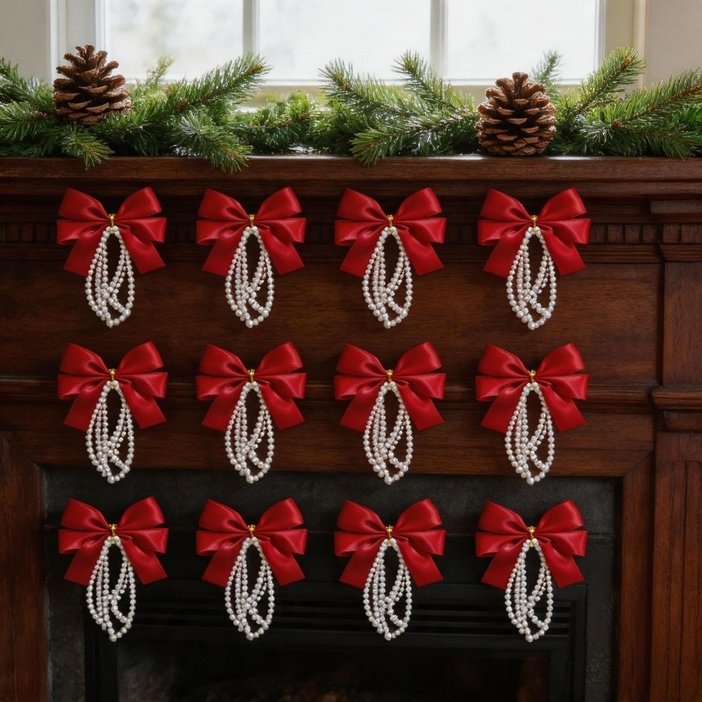 12pcs Set Christmas Tree Bows  - Gift Box Wrap Set 评论和价格