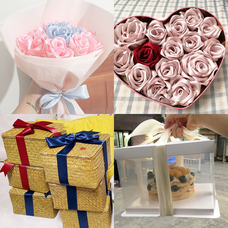 1Roll Satin Ribbon 4cm 25Yards - Ribbon Bow Gift 评论和价格