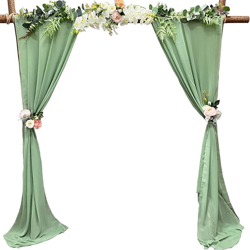 Sage Green Chiffon Table Runne - Christmas Table Runner 评论和价格
