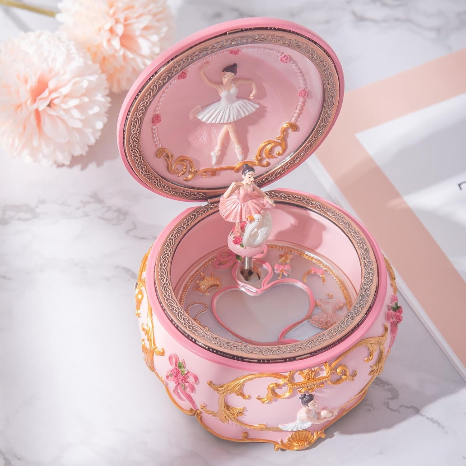 LED Rotating Ballerina Music B - Snow Globe Musical 评论和价格