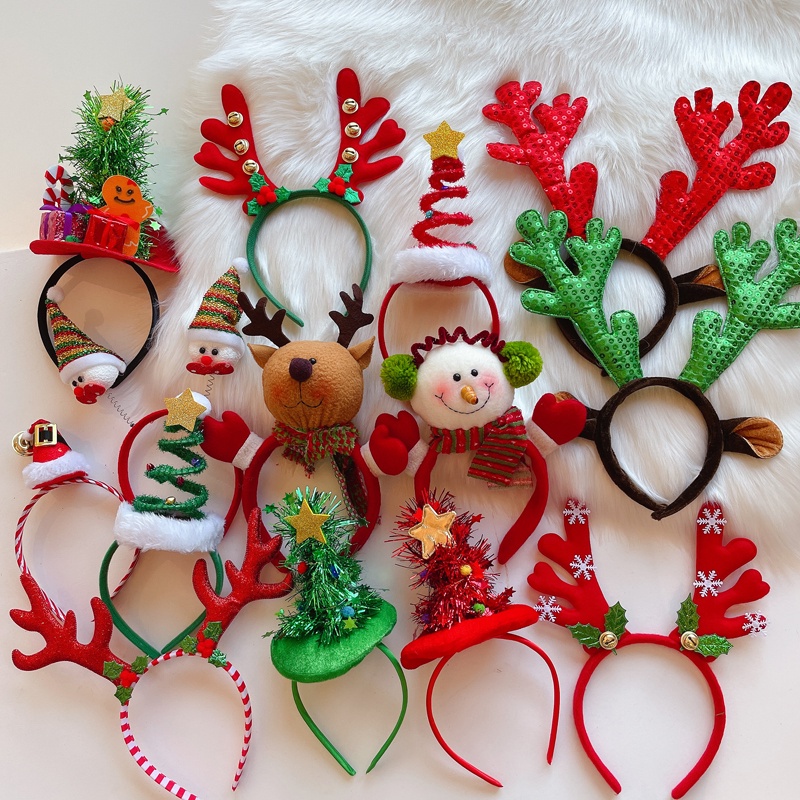 1-15pcs Christmas Headbands Sn - Reindeer Antlers Headband 评论和价格