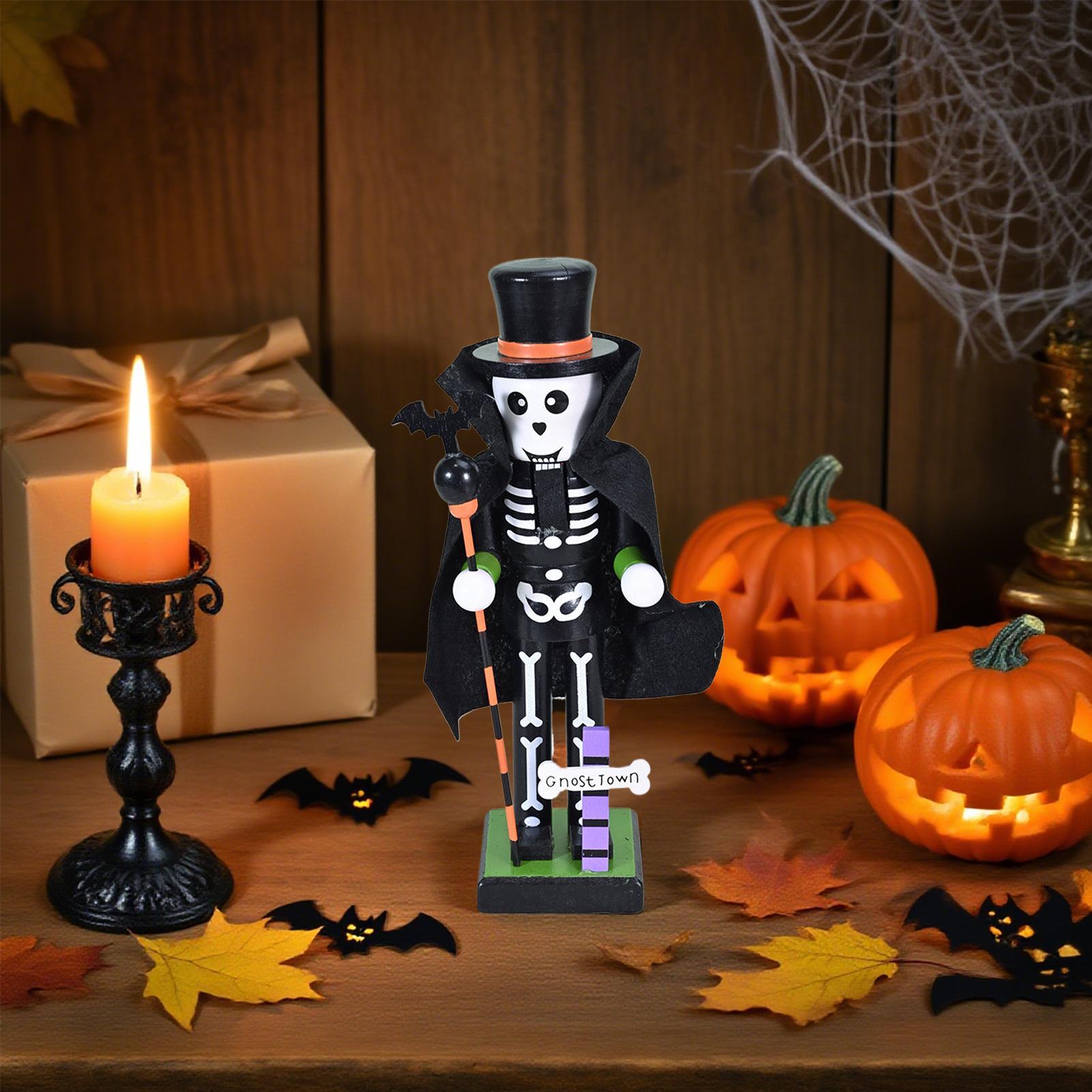 Halloween Wooden Nutcracker Ho - Nutcracker Figurine 评论和价格