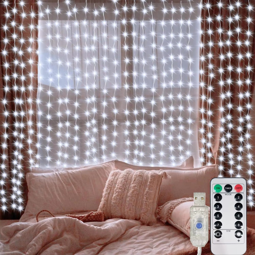 LED Curtain String Lights Garl - Led Fairy String Lights 评论和价格