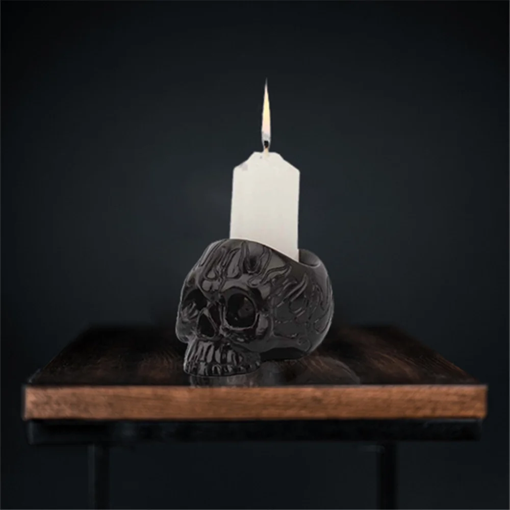 1pc Skull Candle Holder Skelet - Holiday Candle Set 评论和价格
