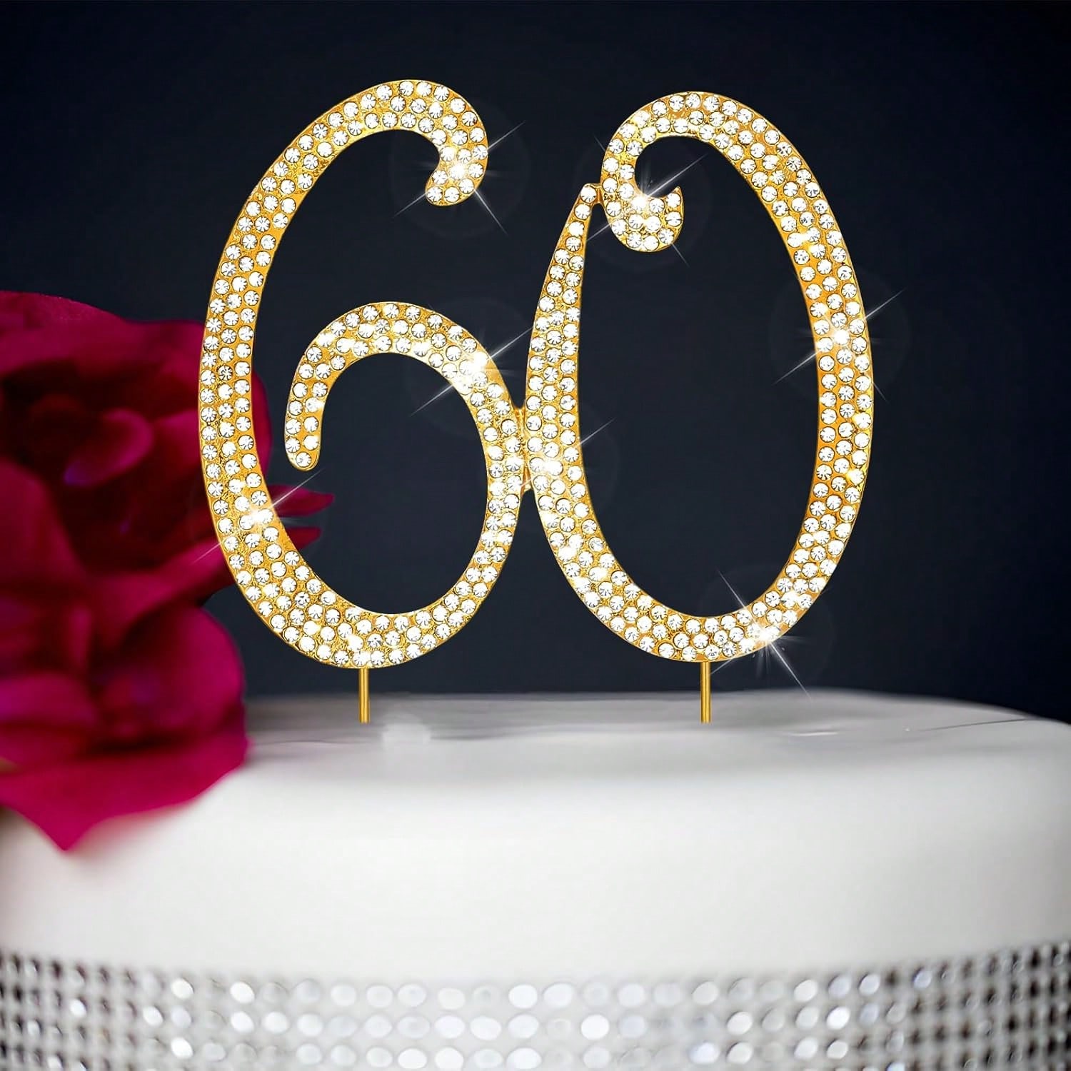 Large Gold Rhinestone Number C - Holiday Candle Set 评论和价格