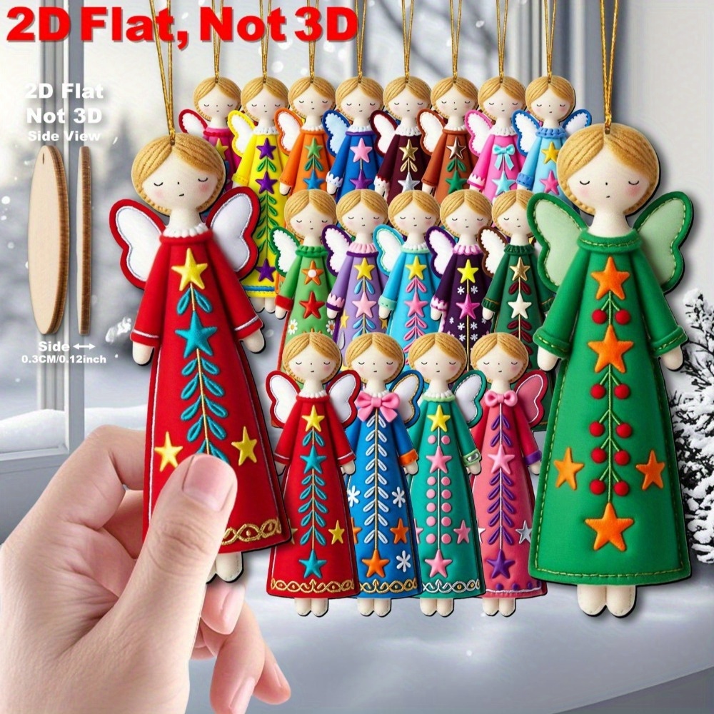 16Pcs Colorful Angel Ornaments - Star Tree Topper 评论和价格