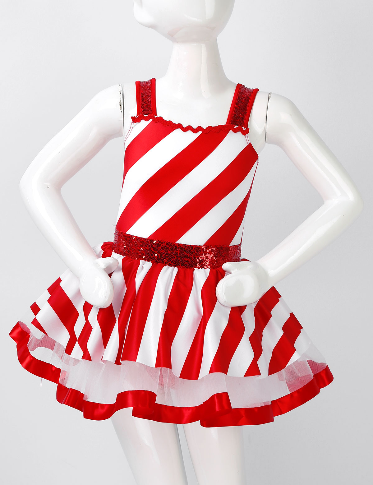Girls Christmas Candy Cane Cos - Elf Costume Christmas 评论和价格