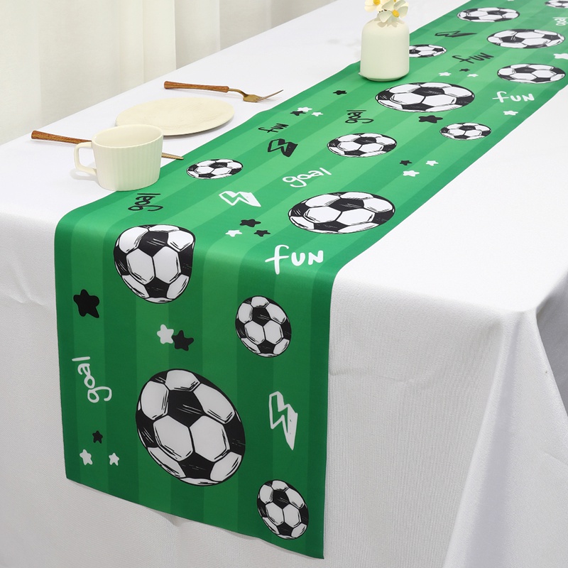 1pc Soccer/Football Party Tabl - Christmas Table Runner 评论和价格