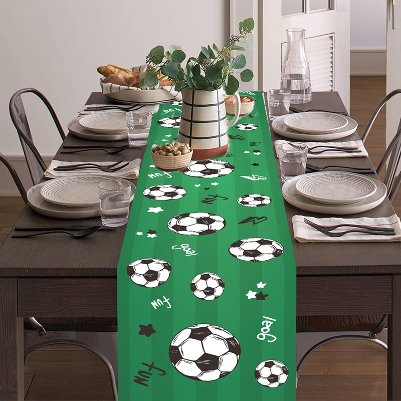 1pc Soccer/Football Party Tabl - Christmas Table Runner 评论和价格