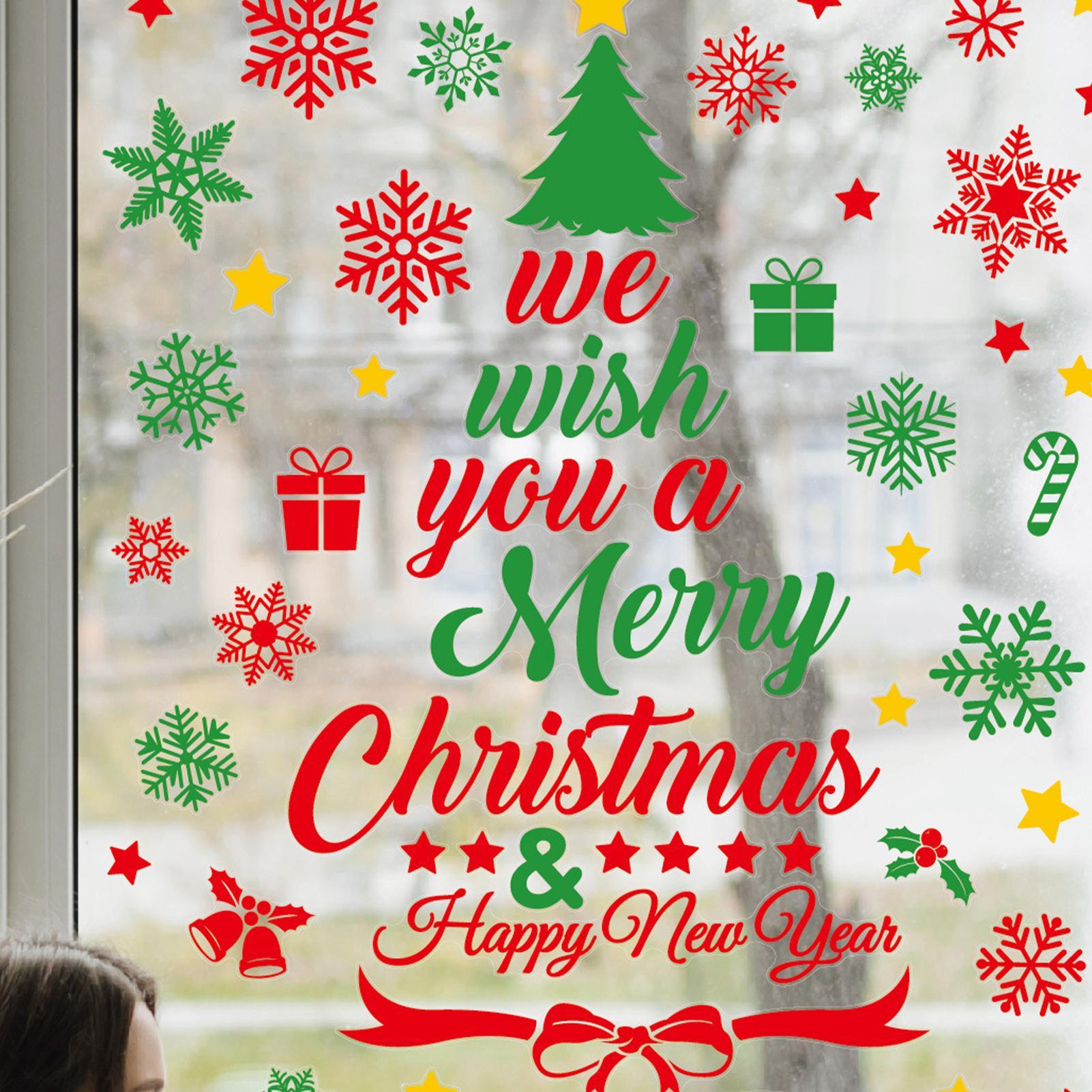 3 Pieces Christmas wall sticke - Snowflake Window Decal 评论和价格