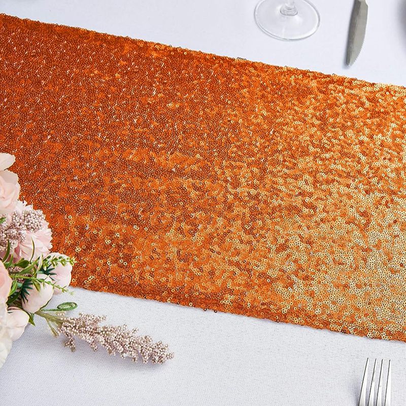 Orange Sequin Table Runner for - Christmas Table Runner 评论和价格