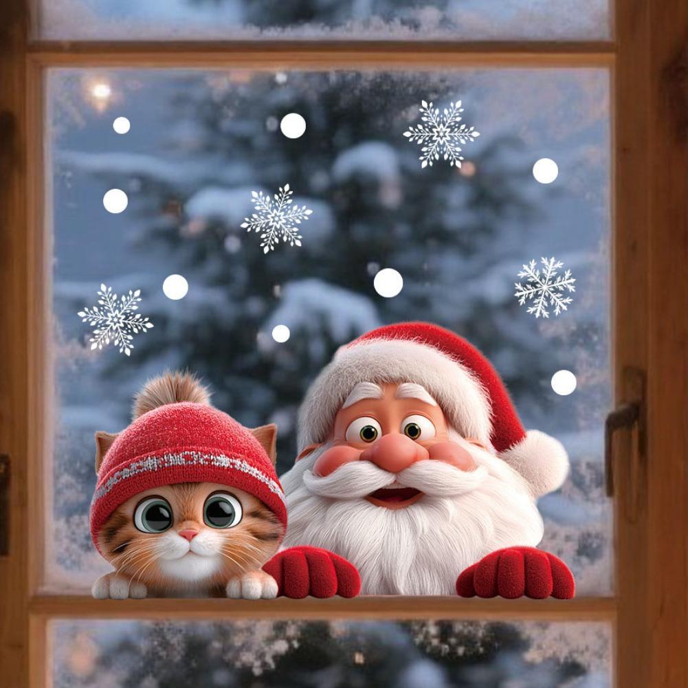 Christmas Window Door Mirror S - Snowflake Window Decal 评论和价格